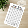 Printable nutrition tracker printable journal page in A4, A5 and US Letter size