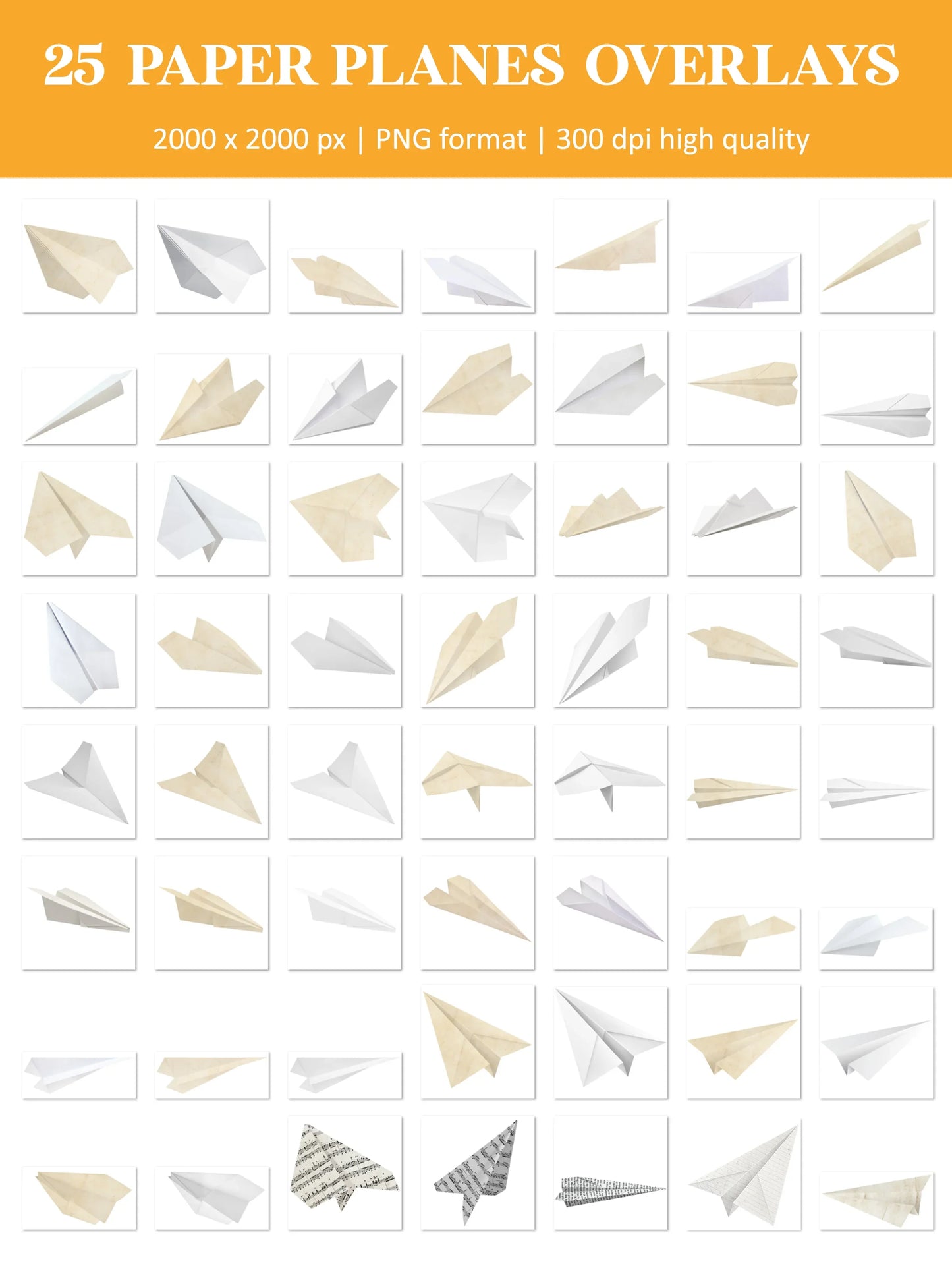 Paper Airplane Overlays for Photoshop - Flying Kids and Nostalgic Effects