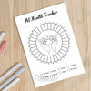 Printable pet health tracker monthly printable journal page in A4, A5 and US Letter size