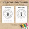 Printable podcast tracker monthly printable journal page in A4, A5 and US Letter size