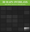 Rain Overlays for Photoshop - Realistic Falling Raindrops