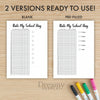 Printable rate my school day tracker printable journal page in A4, A5 and US Letter size