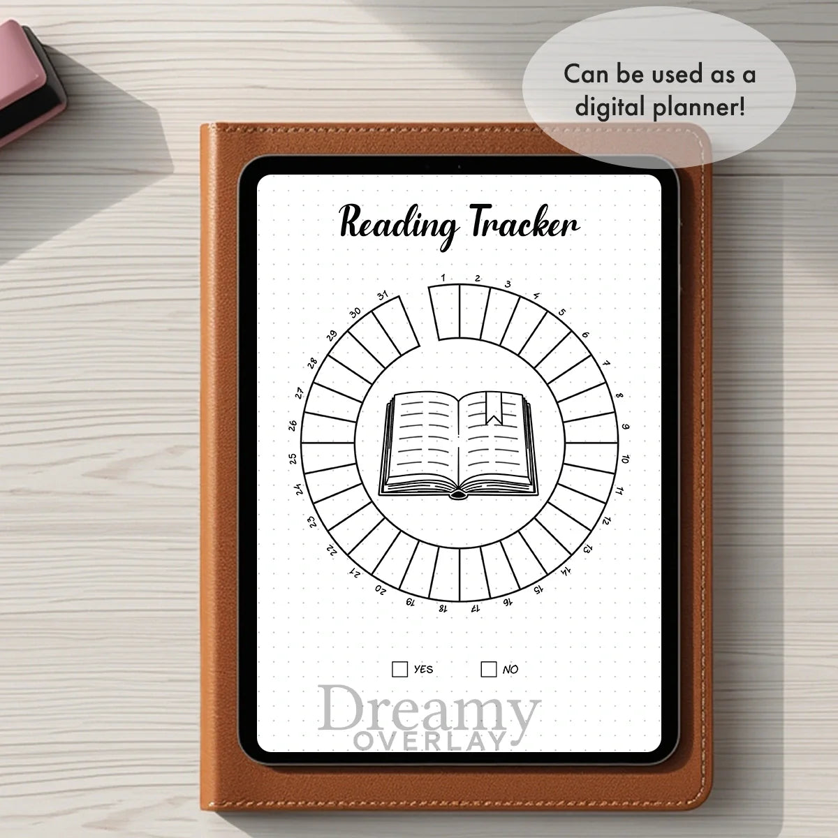 Printable reading tracker monthly printable journal page in A4, A5 and US Letter size