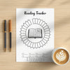 Printable reading tracker monthly printable journal page in A4, A5 and US Letter size