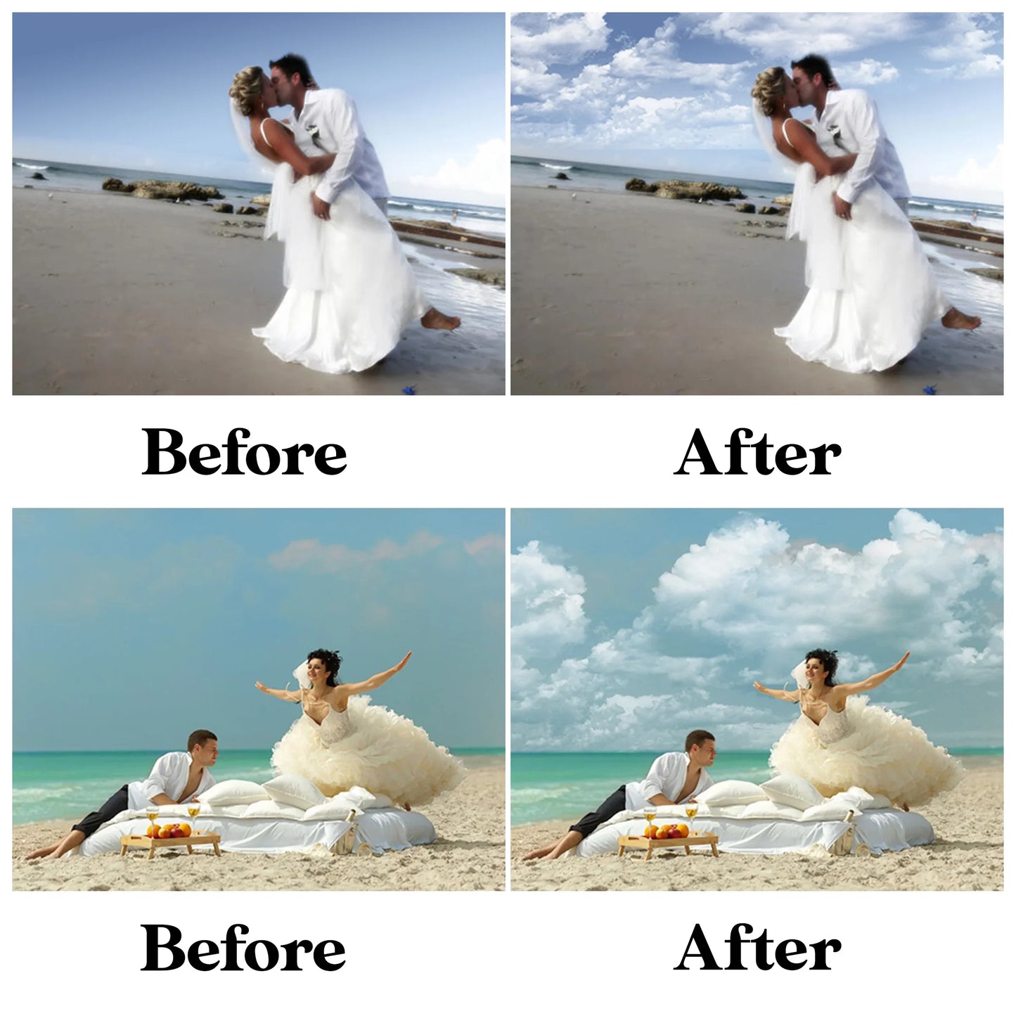 Realistic Cloud Overlays for Photoshop - Sky and Weather Backdrop Effects