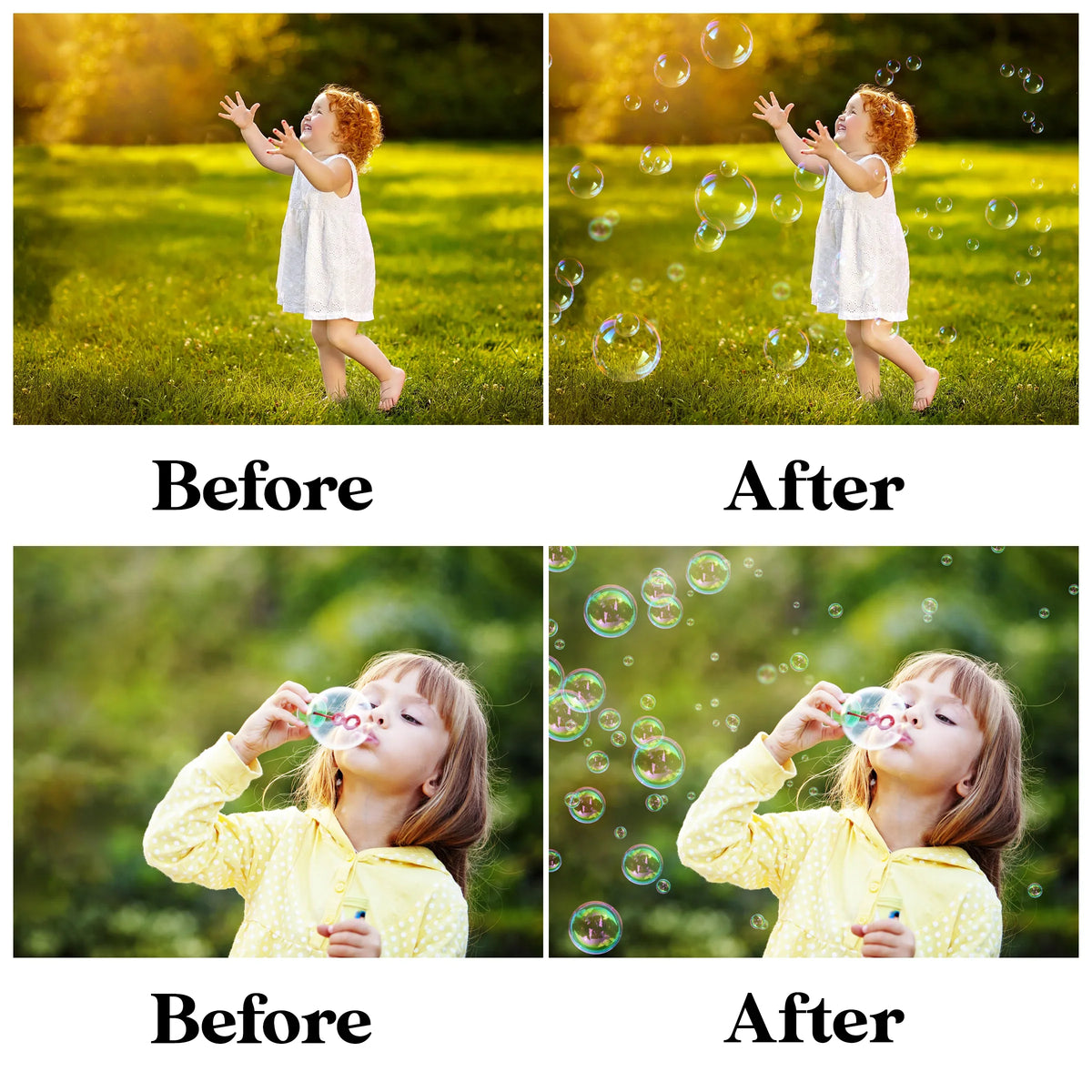 Realistic Soap Bubble Overlays for Photoshop - Floating Bubbles