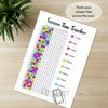 Printable screen time tracker yearly journal page in A4, A5 and US Letter size