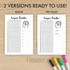 Printable seizure tracker printable journal page in A4, A5 and US Letter size