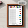 Printable self care tracker journal page in A4, A5 and US Letter size