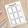 Printable shopping list tracker monthly printable journal page in A4, A5 and US Letter size