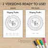 Printable shopping tracker printable journal page in A4, A5 and US Letter size