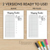 Printable shopping tracker printable journal page in A4, A5 and US Letter size