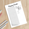 Printable shopping tracker printable journal page in A4, A5 and US Letter size