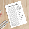 Printable skin care tracker printable journal page in A4, A5 and US Letter size