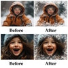 Snowflake Border Overlays for Photoshop - Winter Holiday Card Frame Effects