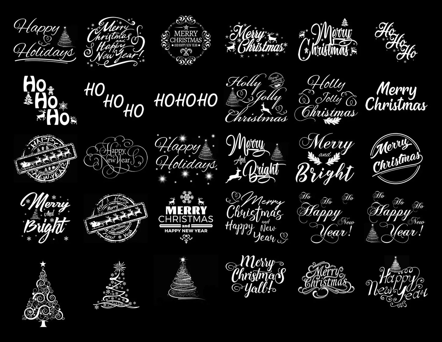 Snowflake Border Overlays for Photoshop - Winter Holiday Card Frame Effects