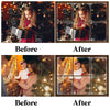 Snowy Christmas Window Overlay for Photoshop - Frosted Glass and Frame Effect