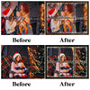 Snowy Christmas Window Overlay for Photoshop - Frosted Glass and Frame Effect