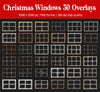 Snowy Christmas Window Overlay for Photoshop - Frosted Glass and Frame Effect