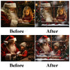 Snowy Window Overlays for Photoshop - Frosted Christmas Pane Effects