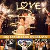 Sparkler Overlays for Photoshop - Heart Shapes and Alphabet Light Effects