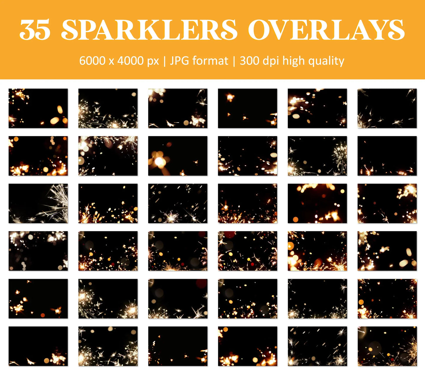 Sparkler Overlays for Photoshop - Wedding and Holiday Bokeh Lights