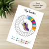 Printable step tracker monthly printable journal page in A4, A5 and US Letter size
