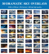 Stormy Sky Overlays for Photoshop - Dark Clouds and Dramatic Weather Effects