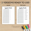 Printable symptom tracker printable journal page in A4, A5 and US Letter size