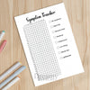 Printable symptom tracker printable journal page in A4, A5 and US Letter size
