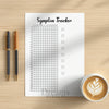 Printable symptom tracker printable journal page in A4, A5 and US Letter size