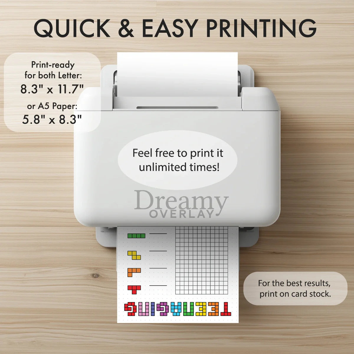 Printable teenaging tracker printable journal page in A4, A5 and US Letter size