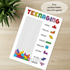Printable teenaging tracker printable journal page in A4, A5 and US Letter size