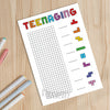 Printable teenaging tracker printable journal page in A4, A5 and US Letter size