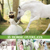 Unicorn Overlays for Photoshop - Fantasy Creature and Magic Horn Effects