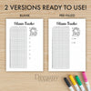 Printable vitamin tracker printable journal page in A4, A5 and US Letter size