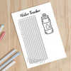 Printable water tracker monthly printable journal page in A4, A5 and US Letter size