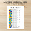 Printable weather tracker journal page in A4, A5 and US Letter size