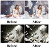 White Feather Overlays for Photoshop - Falling and Floating Feathers