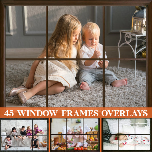 Window Frame Overlay for Photoshop ��� Digital Panes and Photo Fram