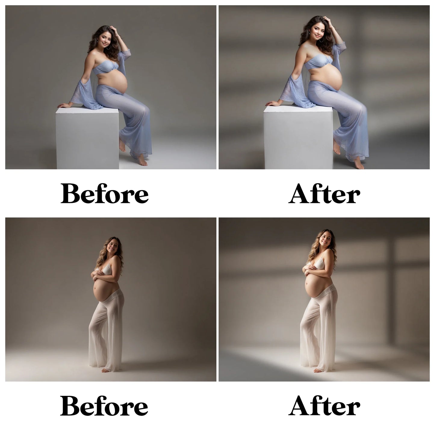Window Shadow Overlays for Photoshop - Botanic Light and Maternity Backdrops