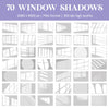 Window Shadow Overlays for Photoshop - Botanic Light and Maternity Backdrops