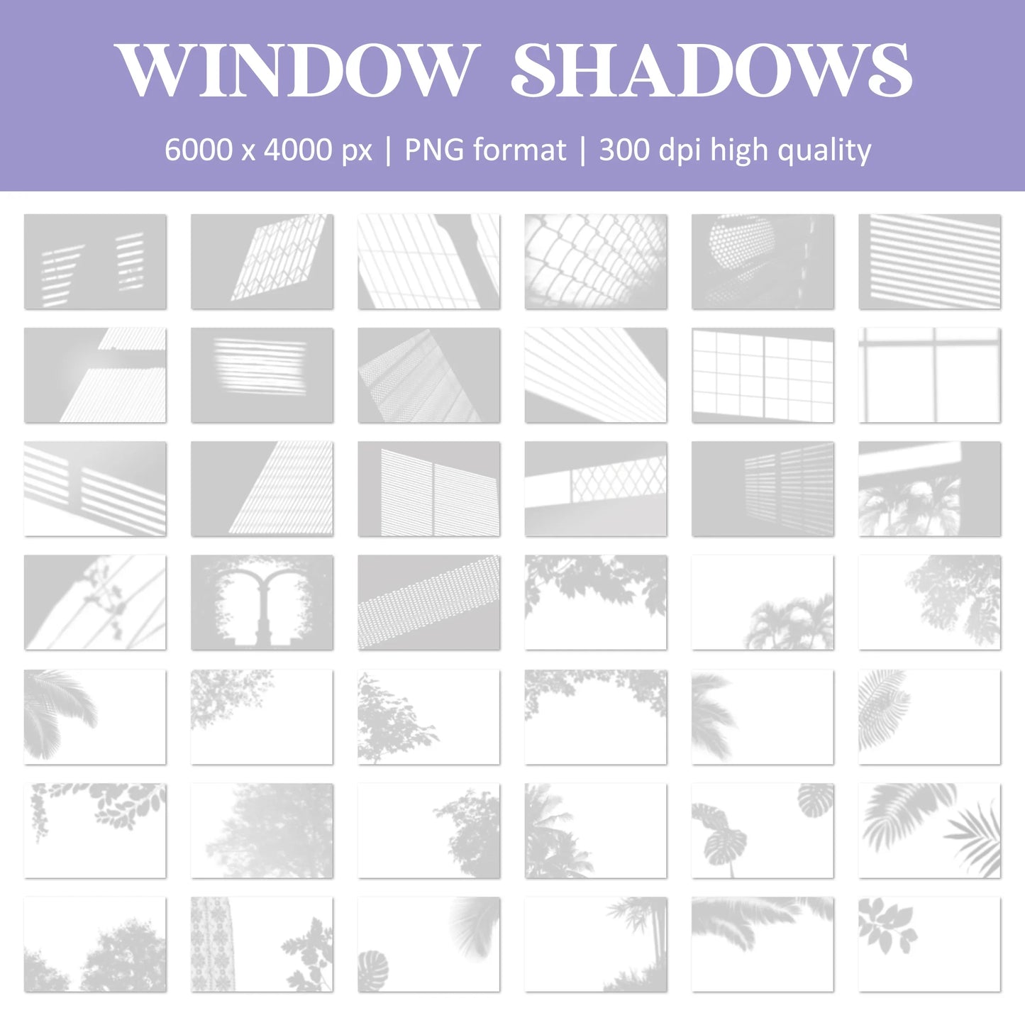 Window Shadow Overlays for Photoshop - Botanic Light and Maternity Backdrops
