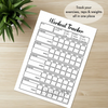 Printable workout tracker monthly printable journal page in A4, A5 and US Letter size
