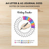 Printable writing tracker monthly printable journal page in A4, A5 and US Letter size