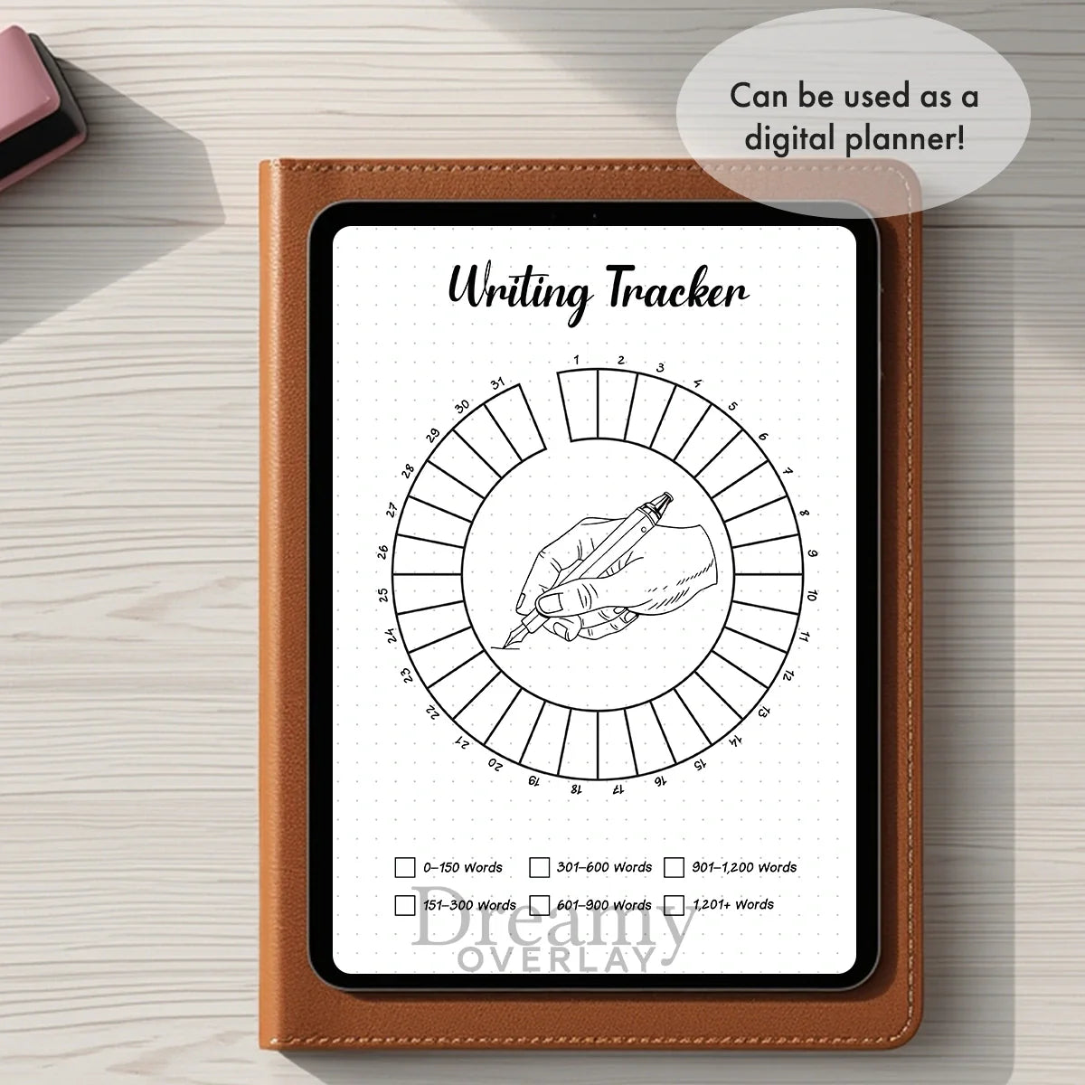 Printable writing tracker monthly printable journal page in A4, A5 and US Letter size