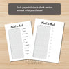 Printable yearly trackers bundle monthly printable journal page in A4, A5 and US Letter size