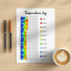 Printable yearly trackers bundle monthly printable journal page in A4, A5 and US Letter size