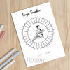 Printable yoga tracker monthly printable journal page in A4, A5 and US Letter size