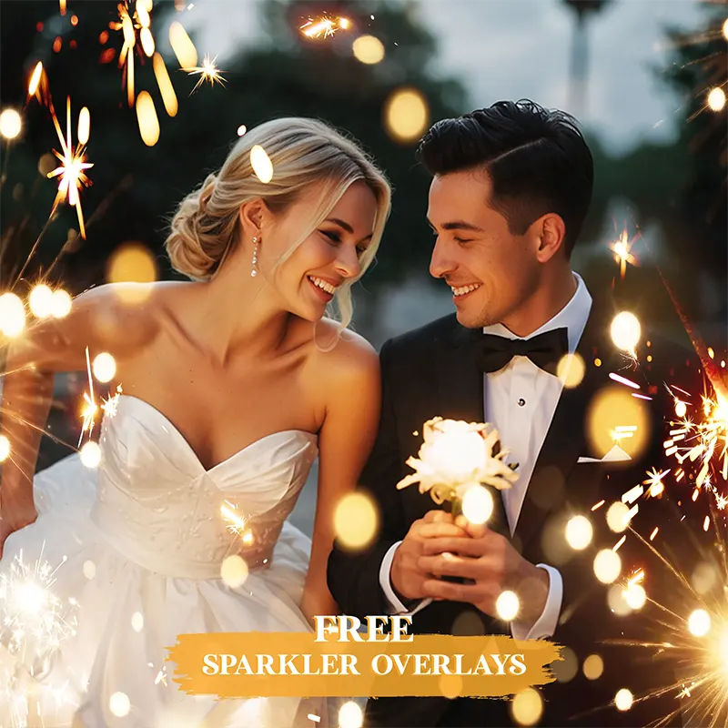 5 Free Sparkler Overlays (JPG)